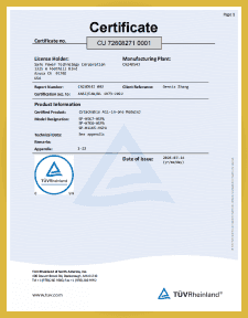 Safe Power certificate 3